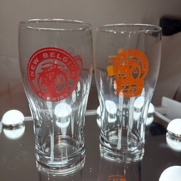 2 New belgium brewing co Bicycle Sunshine glass - Picture 1 of 1